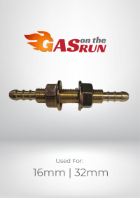 Bulk Head Connector - Brass with Nut (Single wall cupboard)